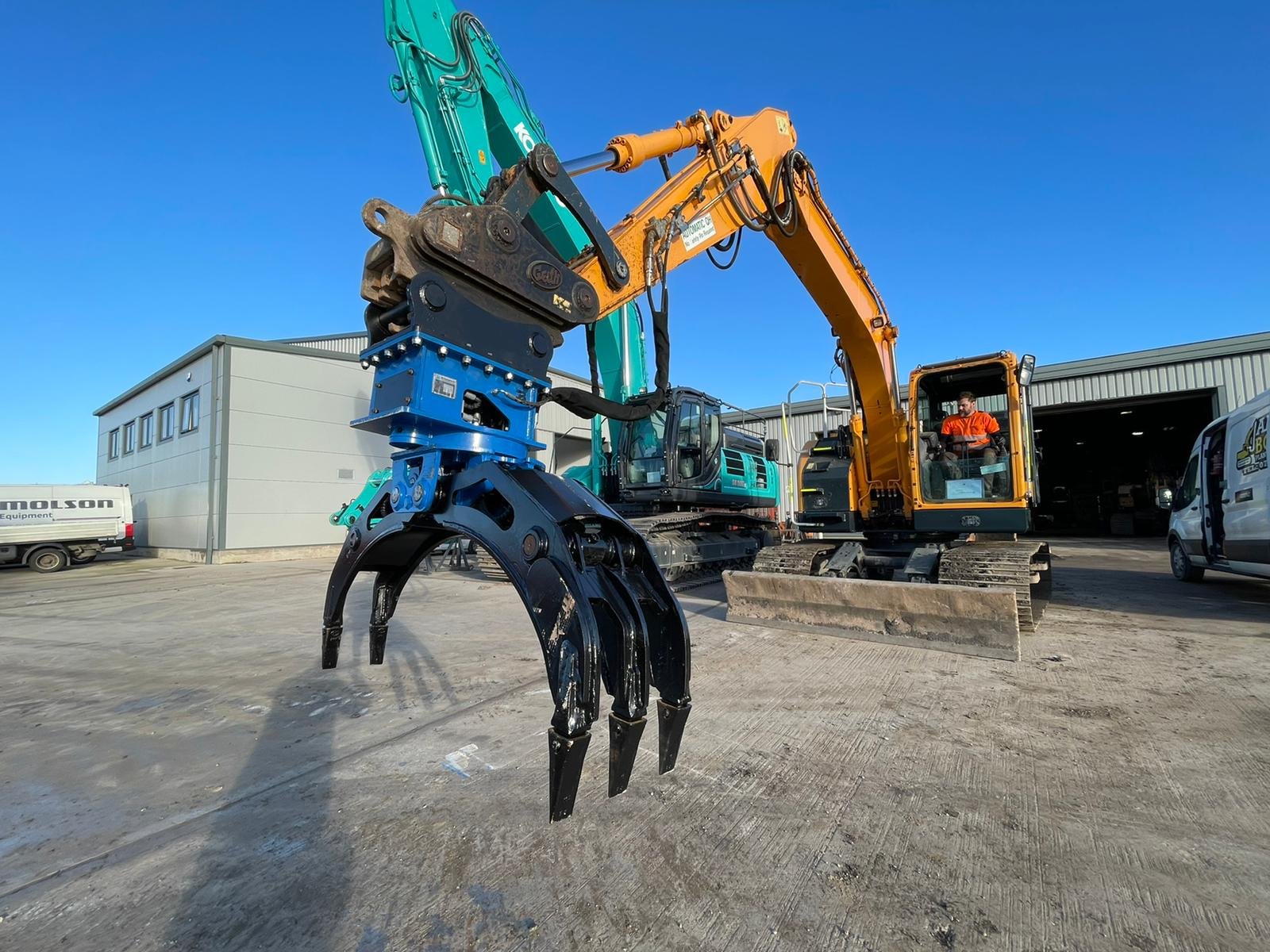Hydraulic Rotating Excavator Rock Grapple - 6-10 Tonne - Image 2